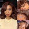 4/350 Highlight Loose Fumi Human Hair Wigs Short Loose Bouncy Curly Bob Wigs 13x4 Lace Front Wear to go Glueless Wigs For Women