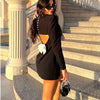Elegant Womens Luxury Hollow Out Red Bow Casual Mini Dress Bow Evening Party Formal Short Dresses New Black White Gowns Street