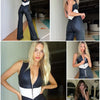 TARUXY Backless Heart Cutout Bodycon Jumpsuit For Women Casual Sleeveless Slim One-Piece Outfits Retro Denim Jumpsuits New 2025