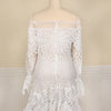 2024 Chic Women Dresses Hollow Out Bare Shoulder Long Sleeve Mini Ruffle Dress White Party Club Birthday Outfits Fall Fashion