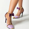 New Design Luxury Glod Purple Stilettos Pointed Toe T-strap High Heels Women Sandals Summer Party Dress Prom Shoes Pumps 2024