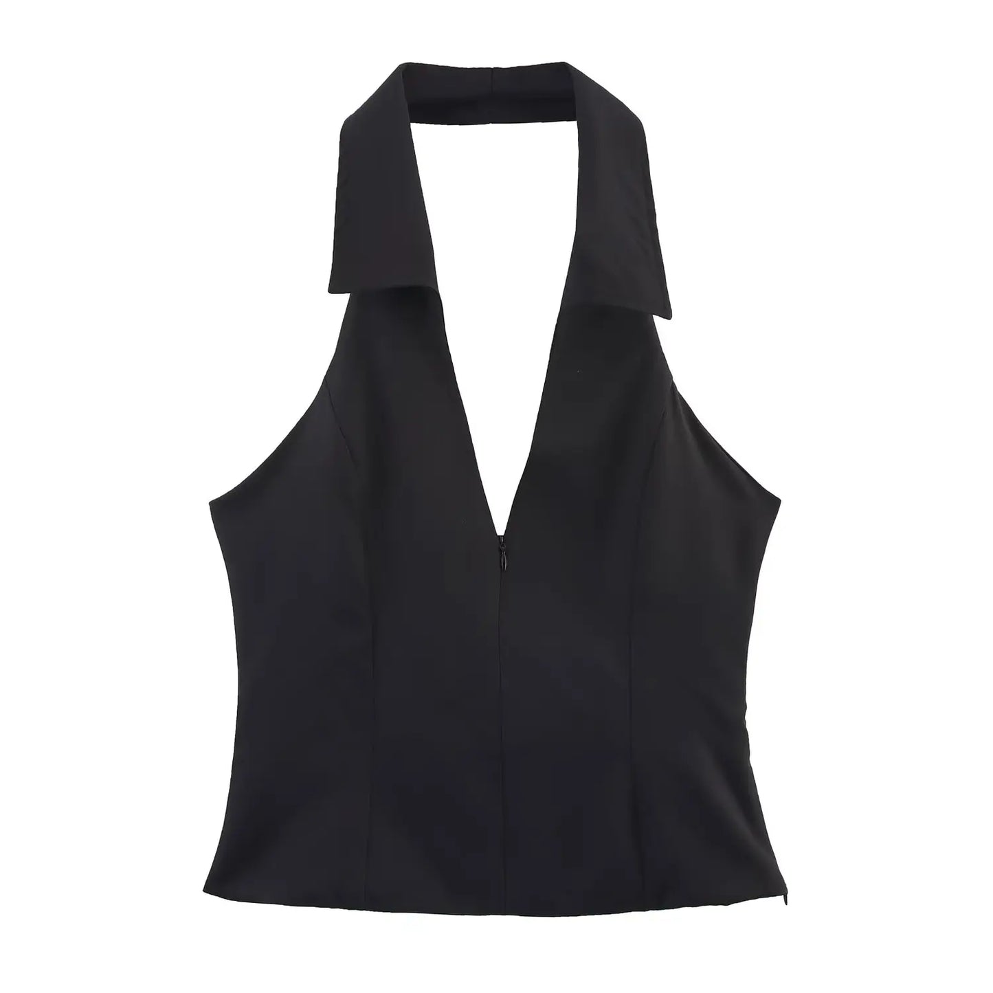 HH Women Pink 2 Piece Set Sexy V-Neck Sleeveless Backless Suspender Zipper Top+High Waist Back Pocket Mini Skirts Shorts Y2K