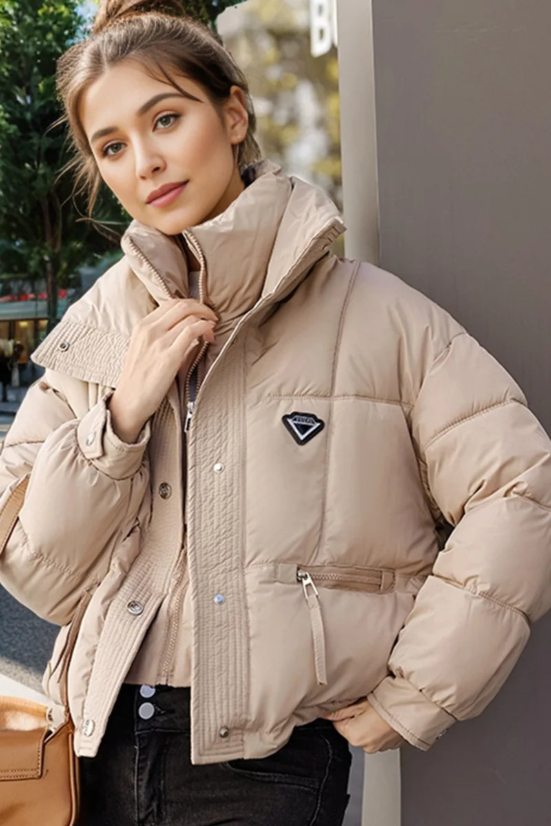 2024 Winter Korean Women Puffer Parkas Thick Warm Down Cotton Padded Coat Female Loose Outwear Clothes Short Jacket Overcoat