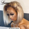 200 Density 13x6 Ombre Blonde Bob Lace Front Wig Human Hair 13x4 Transparent Short Wigs Cheap Straight Brazilian Hair For Women