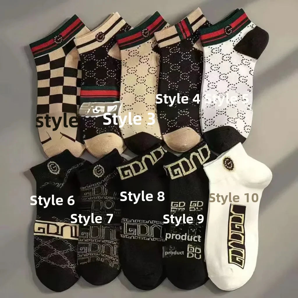 Men's Summer Socks Low-cut Absorbent Anti-odor Cotton Ankle Socks Pop-socks Moisture Absorbent Sweat-absorbent Short Tube