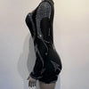 Znaiml Elegant Long Sleeve Playsuit Nightclub Rompers Birthday Outfits Woman Sparkly Diamonds Rhinestone Short Jumpsuits Luxury