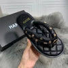 Advanced small fragrant style flip flops with diamond grid thick sole, women's outdoor wear, summer new fashion, casual sandals,