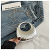 New Gold Silver Fashion Acrylic Moon Women's Handbags Luxury Ladies Clutch Bags Dinner Bag with chain 2024