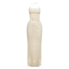 Weird Puss Mesh Backless 2 Piece Set Women Halter Lace-Up See Through Crop Tops+Loose Elegant Long Skirts Vacation Trend Outfits
