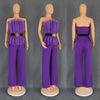 Full Length for Women Elegant Summer Long Jumpsuits Evenings Party Sexy Tube Jumpsuit Ladies High Waist Strapless Jumpsuit