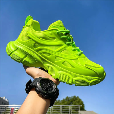 Autumn Men's New Breathable Sports Shoes Fashion Thick Sole Casual Shoes Comfortable and Versatile Trendy Running Shoes Spring
