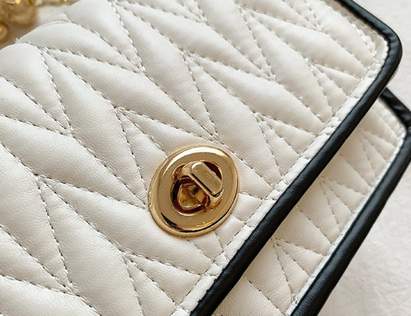 New Fashion Women's Shoulder Bag Simple Chain Texture Small Square Bag Light Luxury Party Crossbody Bag Purses and Handbags