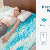 Hcore Mattress Topper, 5-Zone Memory Foam Mattress Topper, Cooling Gel Mattress Topper, Topper for Pressure Relieve, Blue