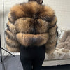 2025 MAOMAOKONG Natural Real Fox Fur Coat Women Winter Long Sleeve Luxury Raccoon Fur Jackets Thick Top Female Furry Coat Vest