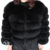 Maomaokong 2025 Natural Real Fox Fur Coat Women Winter Warm Luxury Fur Jacket Detachable Long Sleeves Female Vest Furry Coats
