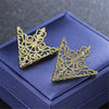 Fashion Gentleman Tassel Brooch For Men Suit Shirt Collar Triangle Wings Chain Lapel Pin Metal Retro Wedding Accessories
