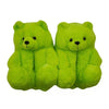 Cute Teddy Bear Plush Winter Slippers Wrapped in Heels Fun Indoor Floor Shoes Women's Gift Warm and Soft Cartoon Plush Animal Sl