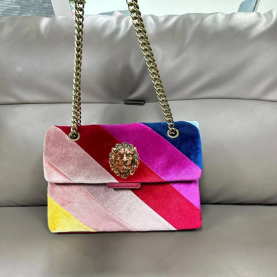 High-end diamond women's slippers, fish-mouthed back hollow lion cool slippers, Rhinestone slippers chain bag set