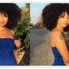 Afro Kinky Curly Wigs with Bangs 250% Density Brazilian Remy Human Hair Full Machine Made Wigs Short Afro Curly Wigs For Women