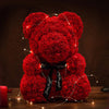 Valentine Gifts Decoration Rose Bear Artificial Flower With Box Lights Teddy Bear For Women Girlfriend Birthday Gift Love Flower