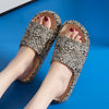 Fashion Leopard Home Slippers Women Soft Sole Non Slip Indoor Bathroom Slippers for Adults Summer Thick Platform Slides Female