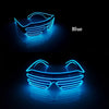 1pc Flashing Shutter Neon Rave Glasses Light Up Happy Bar Night  LED Sunglasses Men Women Boys Girls Decor Eyewear