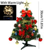 30/45cm Mini Christmas Tree New Year Gift Party Decoration Artificial Christmas Tree LED Light DIY Handicraft Xmas Tabletop Tree