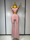 Women Sexy Bandage Crop Top Pant Set Evening Party Club Luxury Birthday High Street Fashion Elegant Luxury Birthday Outfit ﻿