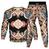Vinatge Luxury Baroque Style Clothing Suit Men Jogging Pant Sweatshirt 2 Piece Set New Women Fashion Streetwear Tracksuit Set