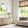 JHK Large Gold Round Vanity Framed Mirror for Wall Matte Metal Framed 30 Inch Modern Mirror Tempered Glass Bedroom Living Room