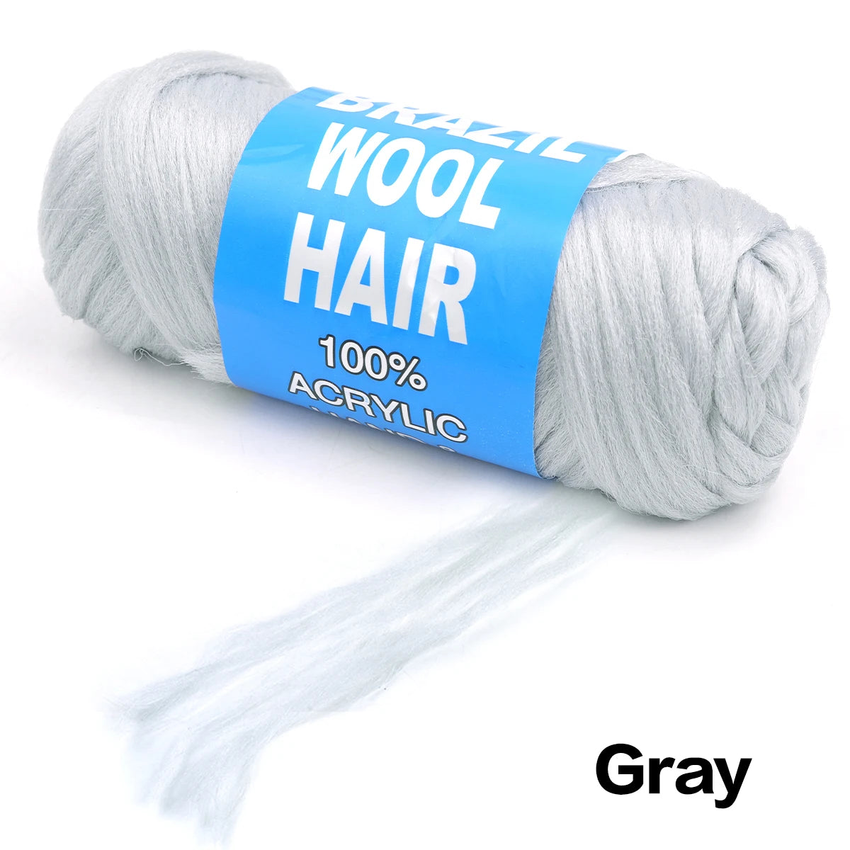4 Pack Brazilian Wool Hair Synthetic Crochet Hair Extensions for Women African Hair Yarn for Braiding Senegalese Twist Fake Hair