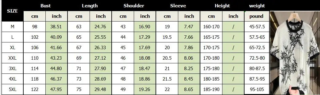 Simplicity Trendy Summer Men's O-Neck Printing Hollow Out Gauze Fashion Casual All-match Loose Short Sleeve T-Shirts Tops