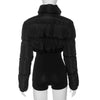 Leosoxs Fashion Women Long Sleeve Zipper Fly Turn-down Collar Parkas Patchwork Jumpsuit 2024 INS Playsuit One Piece Suit Romper
