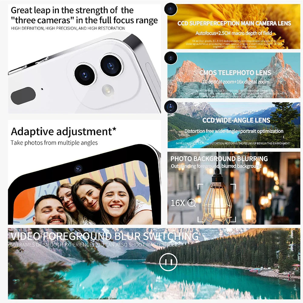 64GB D6 Digital Camera 4K HD Camera Recorder Music Player Touch Control Screen Vlogging Camera Night Vision 64MP Camcorder