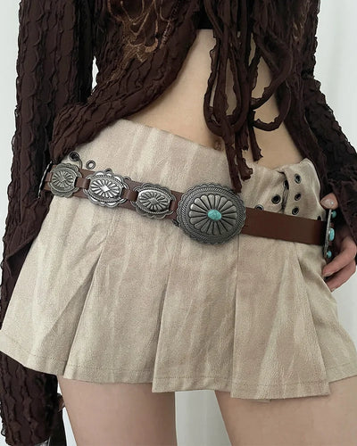 Rock Retro Heavy metal band cowboy cowgirl Ladie's Belts Waist Decorative Girdle Hit hot Pung Pu Leather For Jeans Accessories