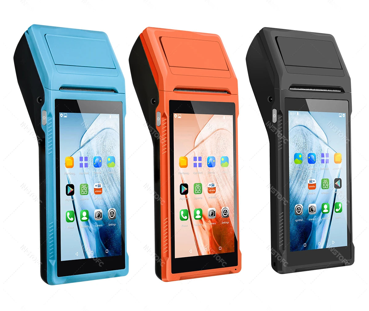 Handheld POS Receipt Printer for Android 8.1 1D 2D QR Barcode Scanner PDA Terminal Support 3G WiFi Touchscreen 58mm Width