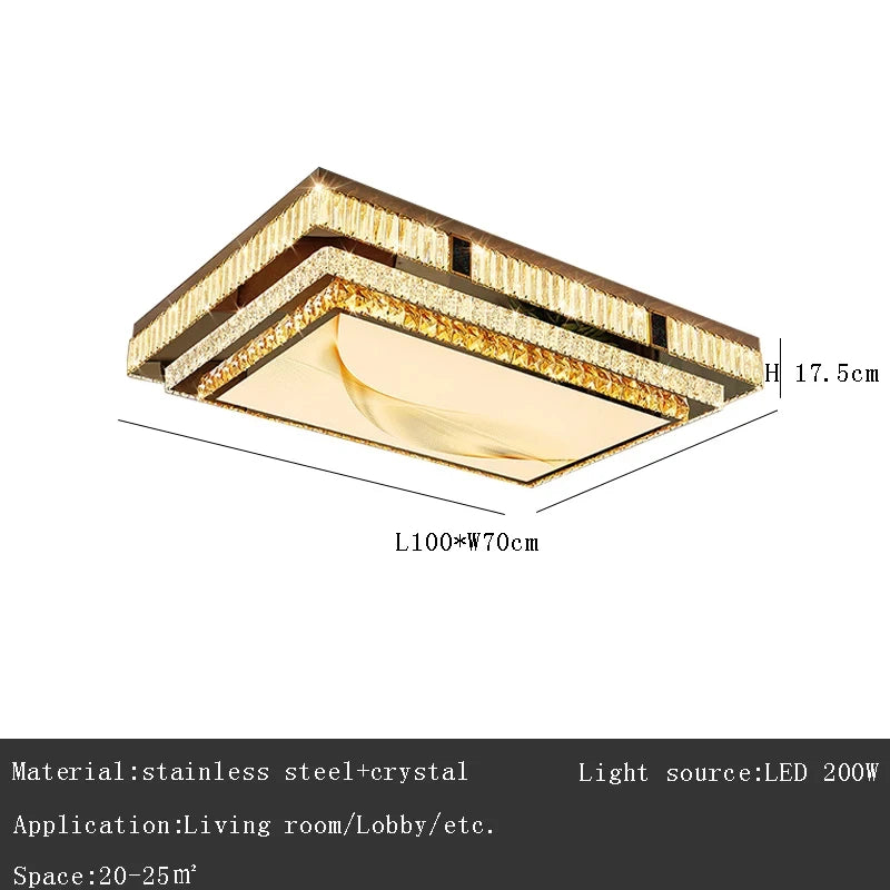 Luxury Ceiling Chandelier Gold Modern Led Lights Home Decor K9 Crystal Lustre for Living Room Bedroom Bathroom Home Appliance