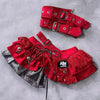 Punk Style Vintage Woman 2 Piece Sets Y2k Design Strapless Crop Tops + High Waist Ruffle Skirt Female Party Korea Style Outfits