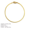 eManco Stainless Steel Adjustable Classic Snake Chain Bracelet Women's Gold Plated Jewelry Wholesale