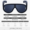 Oversized Wave Mask One-Piece Sunglasses Women Sports Y2K Punk Sun Glasses for Lady 2024 Luxury Brand Steampunk Eyewear Goggle
