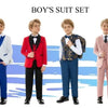 New High Quality Boys 2 Pieces Blazer Pants Set For Birthday Party Classic Child Regular Fit Suits Wedding Ring Bearer Outfit