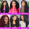 250 Density 13x6 HD Lace Frontal Wig Kinky Curly Glueless Preplucked Human Wigs Ready To Go Brazilian Wigs 100 % Remy Human Hair