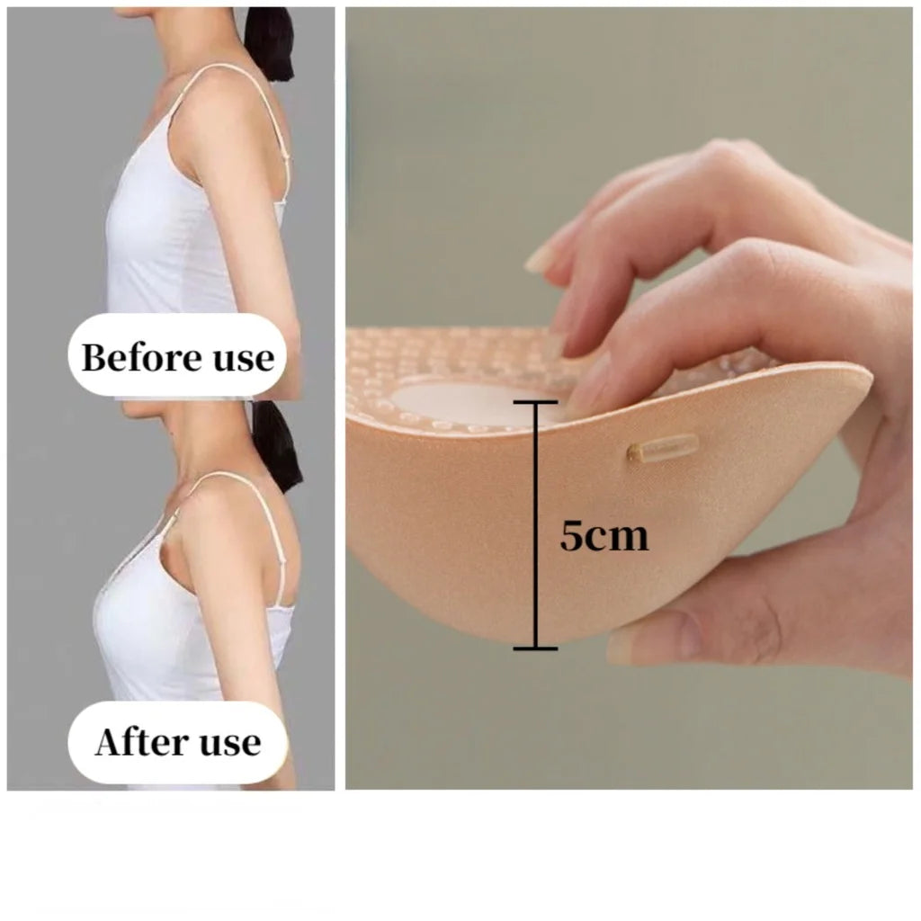 5cm Thick Bra Padding Silicone Invisible Bras Seamless Push Up Breast Stickers Pad Women's Nipple Cover Underwear