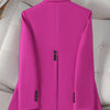 Fashion Women Casual Blazer Ladies Pink Black Blue Coffee Long Sleeve Single Button Female Jacket For Autumn Winter