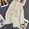 Spring Autumn High Quality Long Sleeve Female Blazer Double Button Jacket Ladies Business Work Wear Formal Coat Women Outerwea