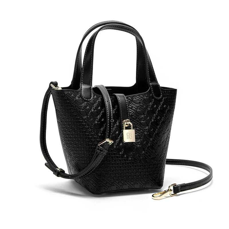 Retro Classic Women's Fashion Handbags Pure Color Design Metal Lock Buckle Accessories Ladies Shoulder Bags Minimalist Versatile