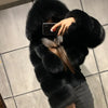 Women Warm Faux Fur Coat Winter Vintage Gradient Jacket Furry Outerwear Jackets Hooded Coats Plus Size Autumn Winter Streetwear