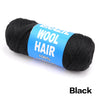 4 Pack Brazilian Wool Hair Synthetic Crochet Hair Extensions for Women African Hair Yarn for Braiding Senegalese Twist Fake Hair