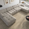 Modern Sectional Sofas Living Room U-Shaped Minimalist Velvet Fabric Large Sofa Couches Luxury 6-Seat Couch with Chaise Ottomans