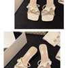 2024 Summer New Velcro Casual Roman Beach Sandals Plus Size 36-43 Thick Soled Outer Wear Sandals